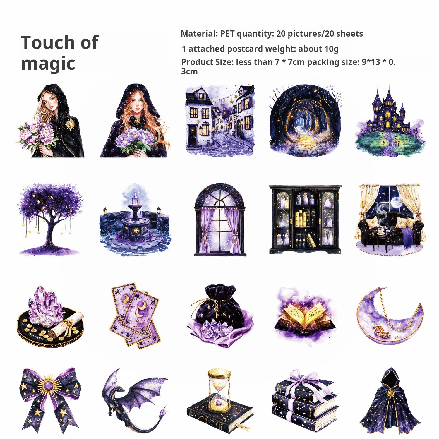 0421 Enchanted Series Sticker -20Pcs each pack