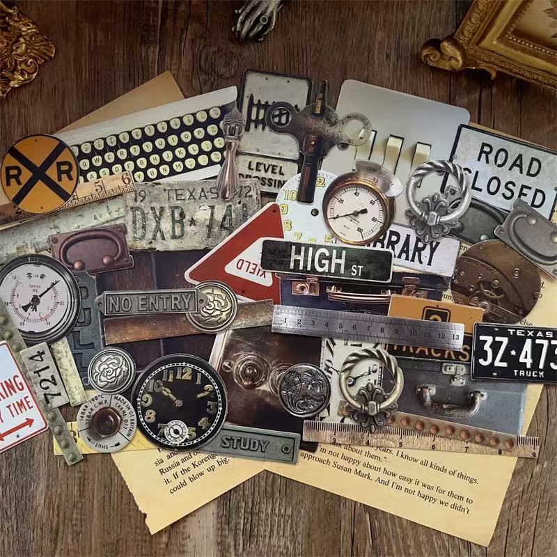 Vintage Slogan Metal Cardstock -46Pcs each pack