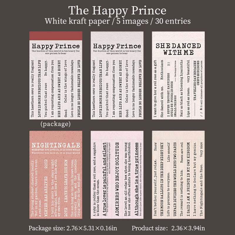 Text-themed sticky notes paper -30Pcs each pack