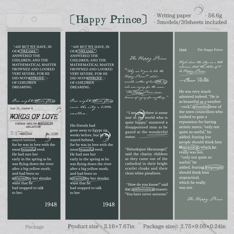 Quotations from famous books sticker book -30Pcs each pack