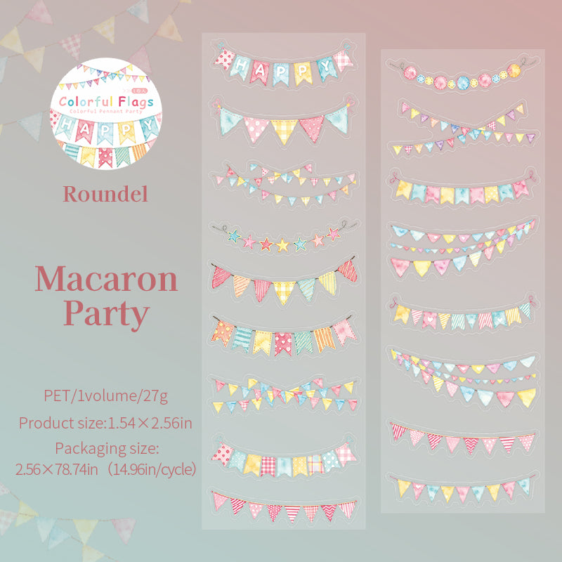 Colorful Flags PET Tape (6.5cm x 2m)