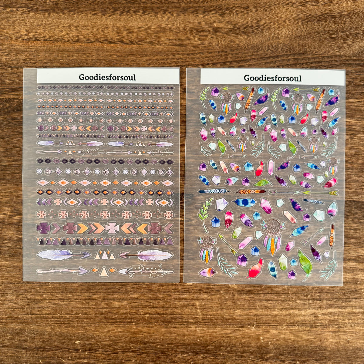 Bead and border boho sticker sheets