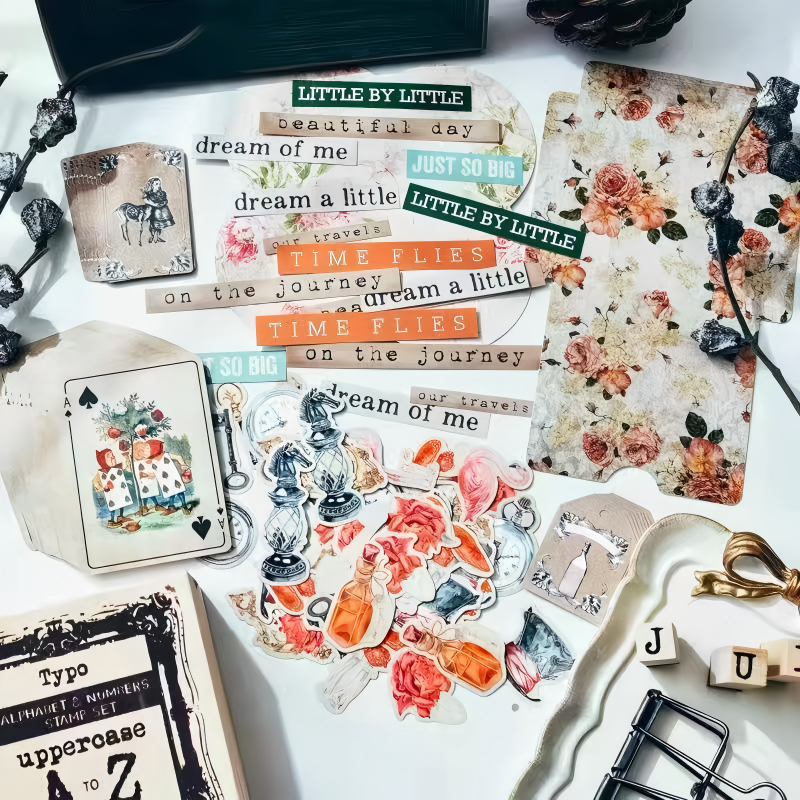 Alice in Wonderland cardstock Mixed pack -51Pcs each pack