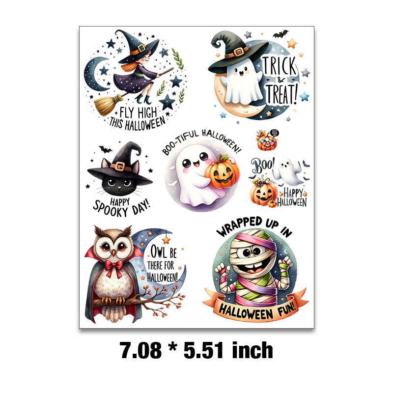 E-85- Halloween collection Embossed sticker 1 Pcs