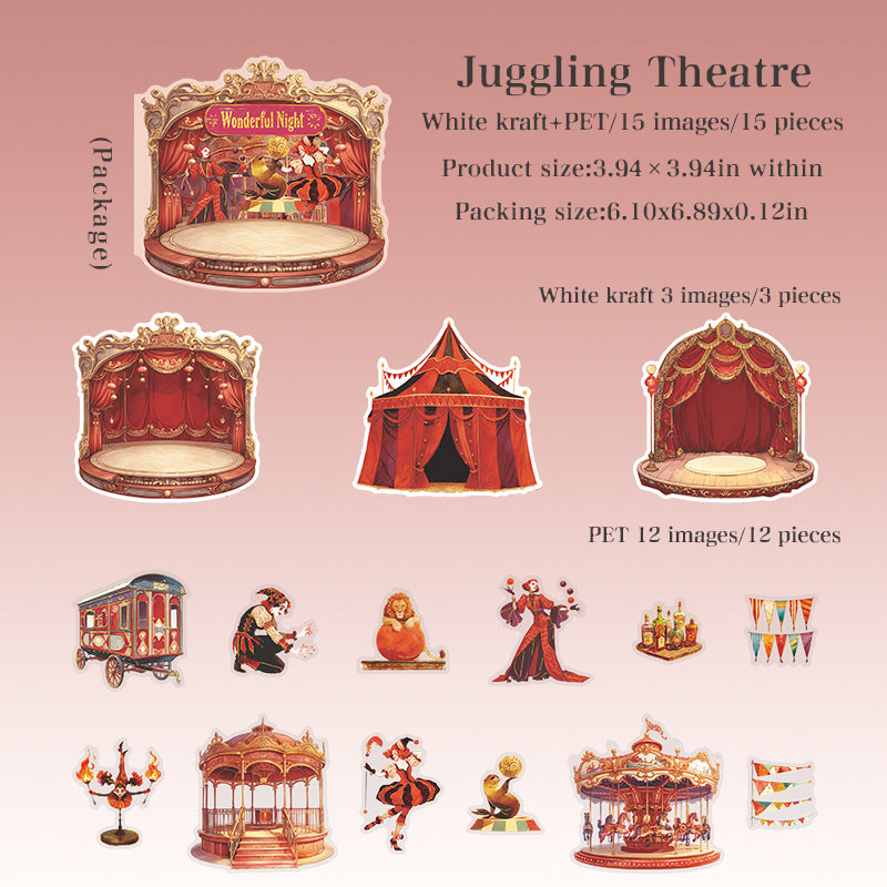 Wonderful Night scene Sticker -15Pcs each pack