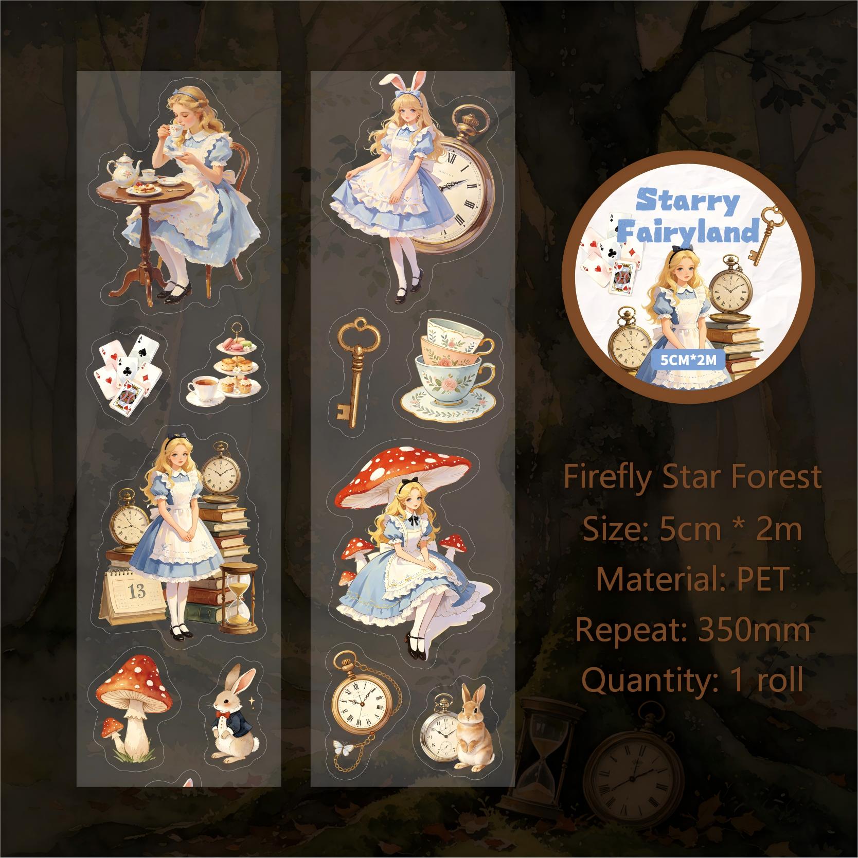 Starry Field Fairy Tale pre-cut PET Tape (5cm x 2m)