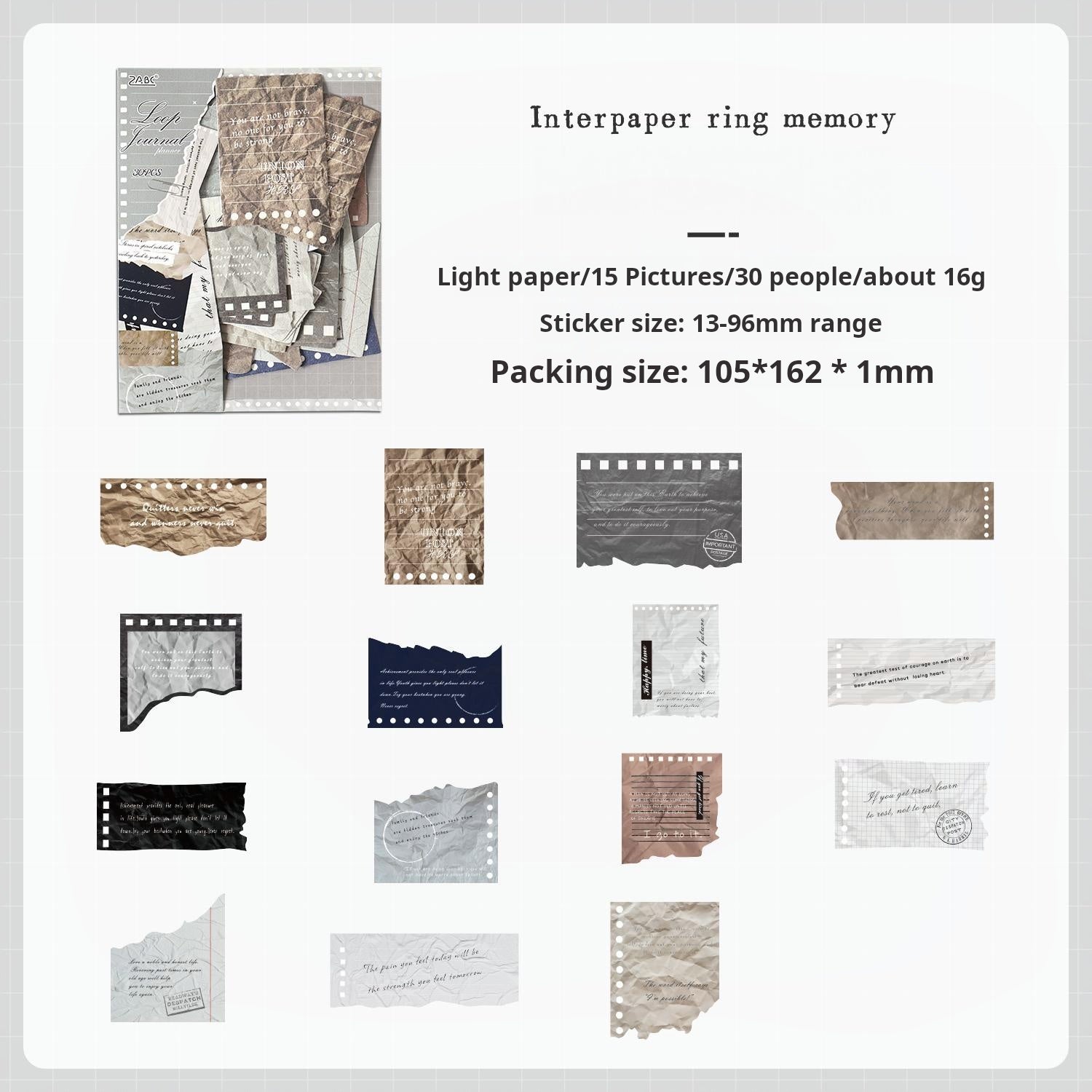 Vintage Sticker -30Pcs each pack