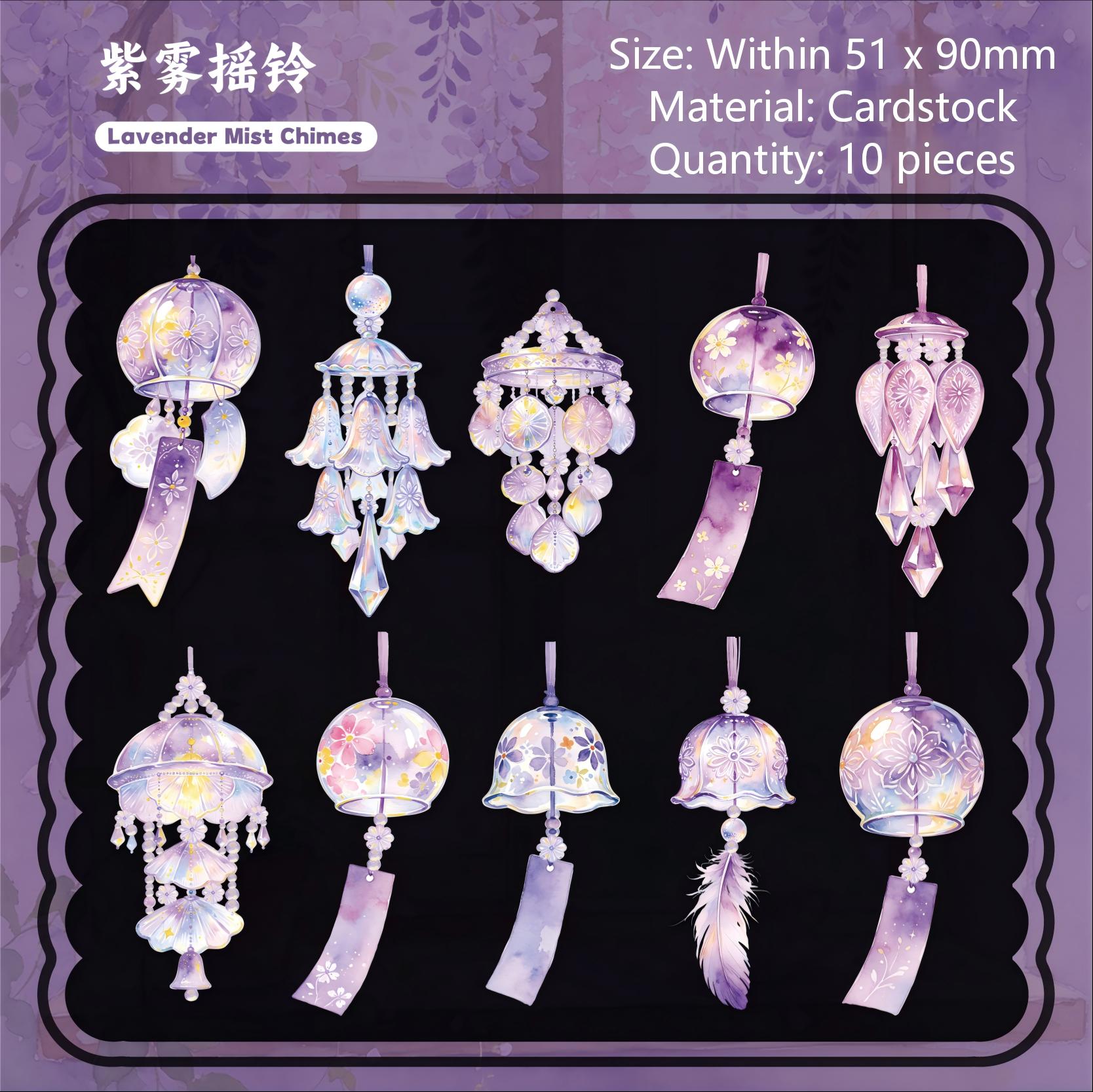 Vintage Wind Chime Collection Cardstock Stickers -15Pcs each pack