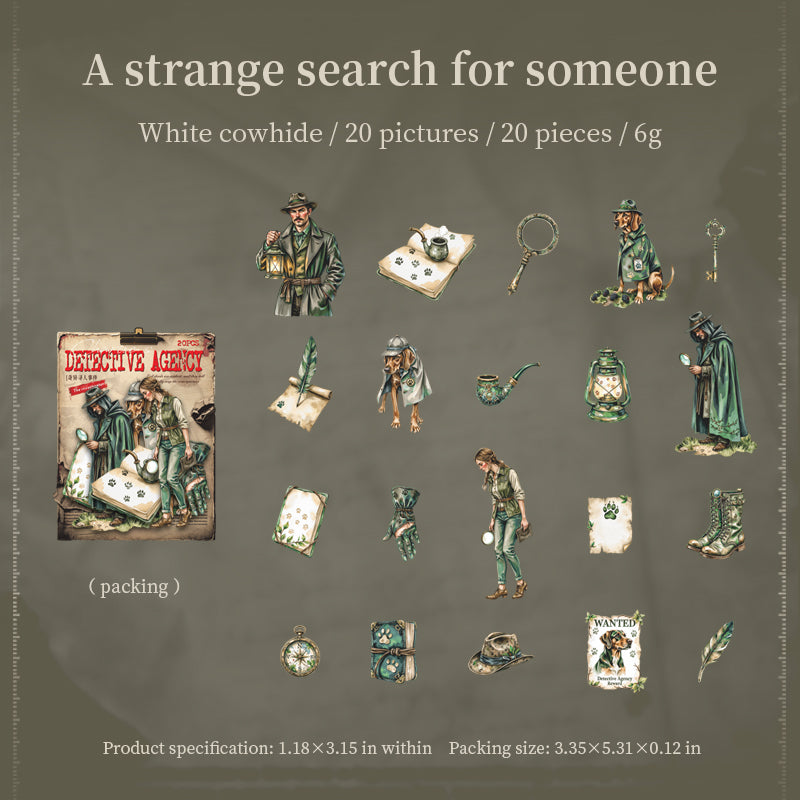 Charlie detective agency Solid Sticker -20Pcs each pack