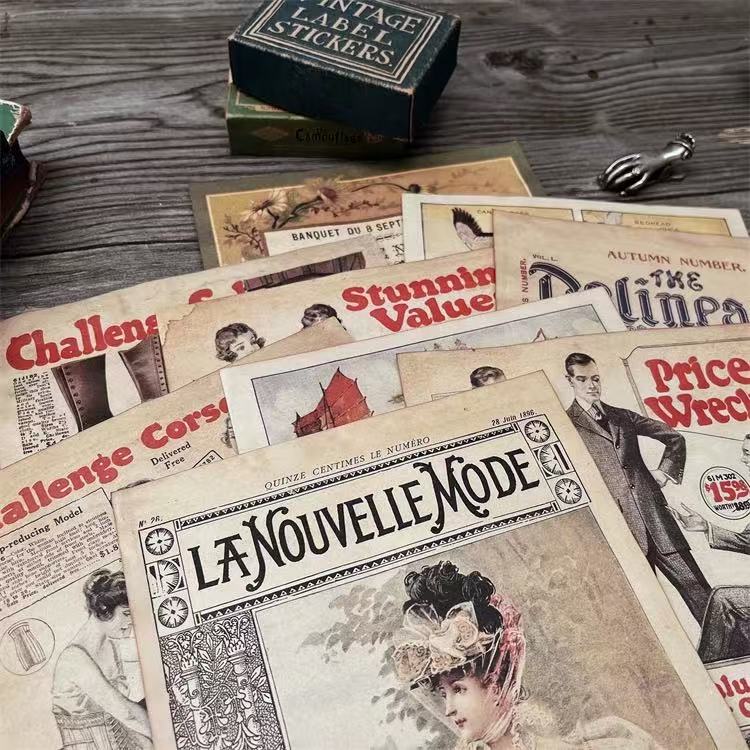 Vintage Letter Poster Hand-Dyed Paper -10Pcs each pack