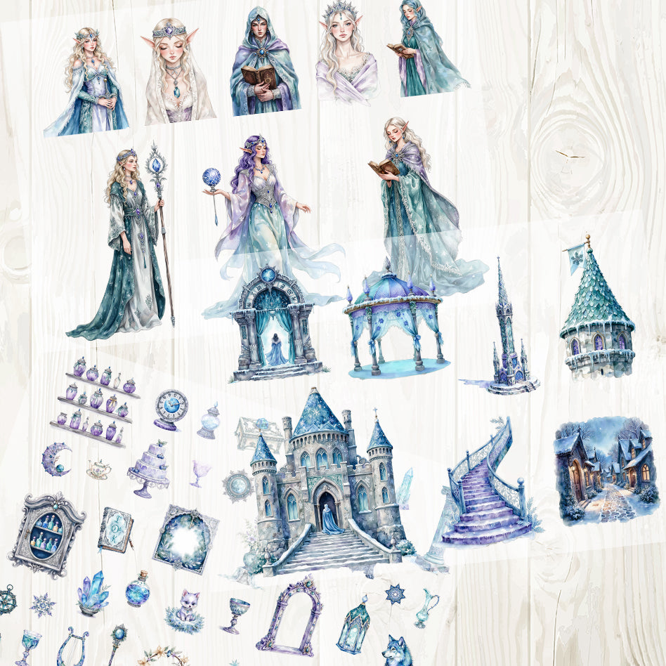 A4 Ice magic matte PET pre-cut large sticker 1 pack 3 sheets