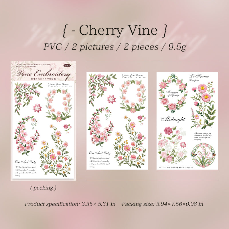 Flowers transfer, rub on sticker -2Pcs each pack