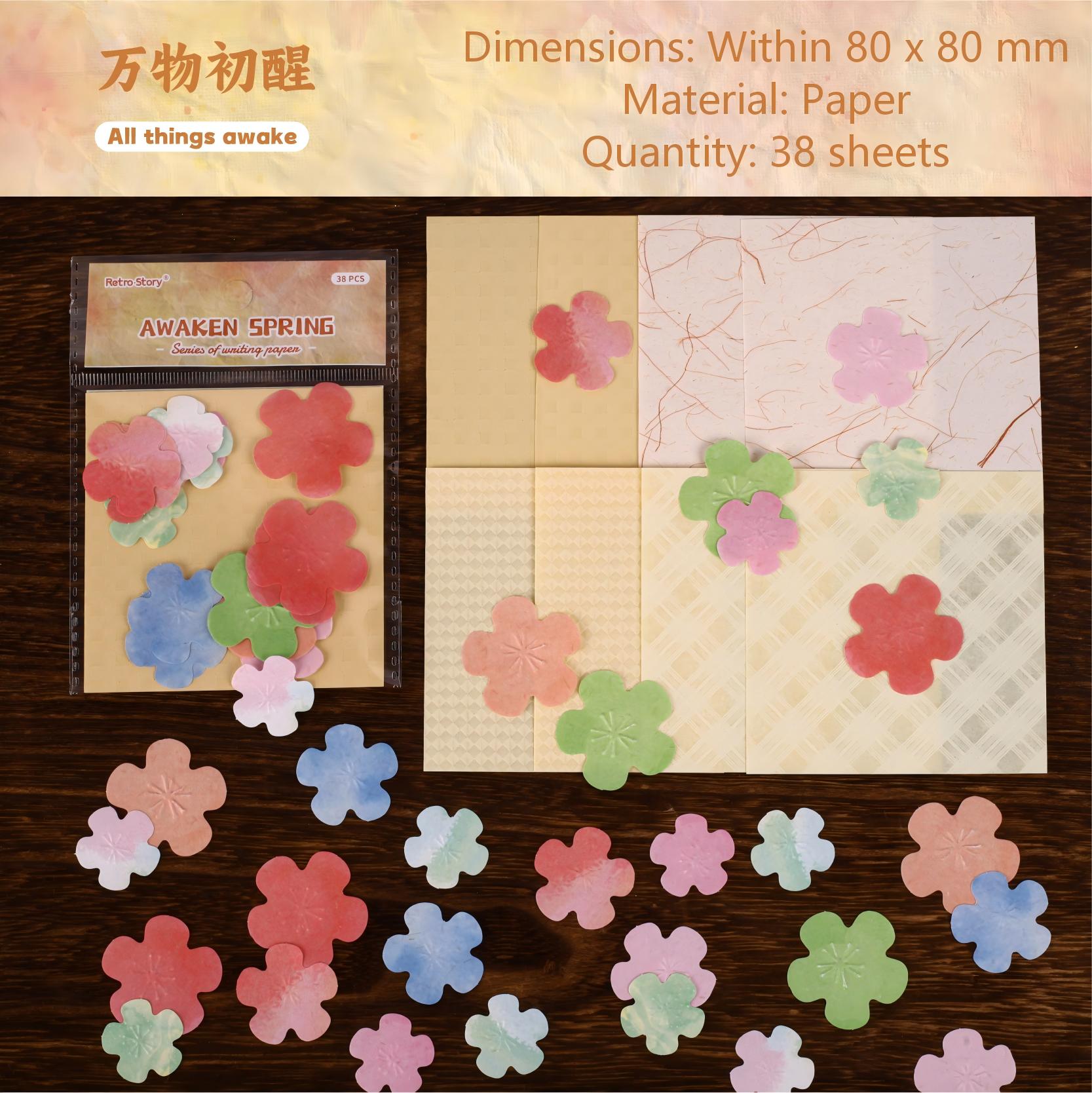 Embossing flowers paper -38Pcs each pack