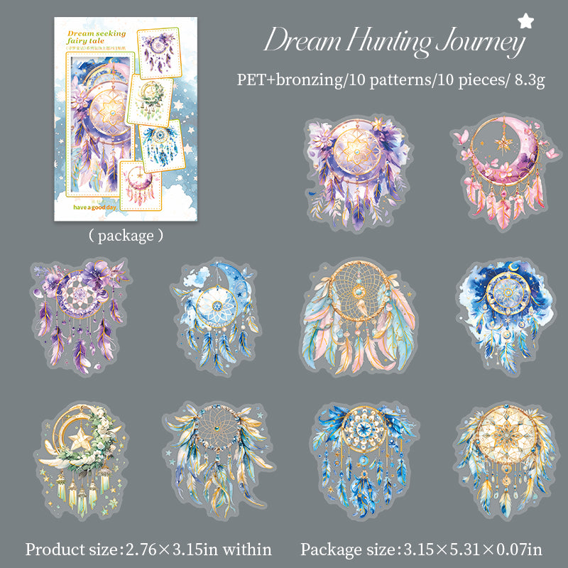 0312 Dream seeking fairy tale Series Stickers -10Pcs each pack