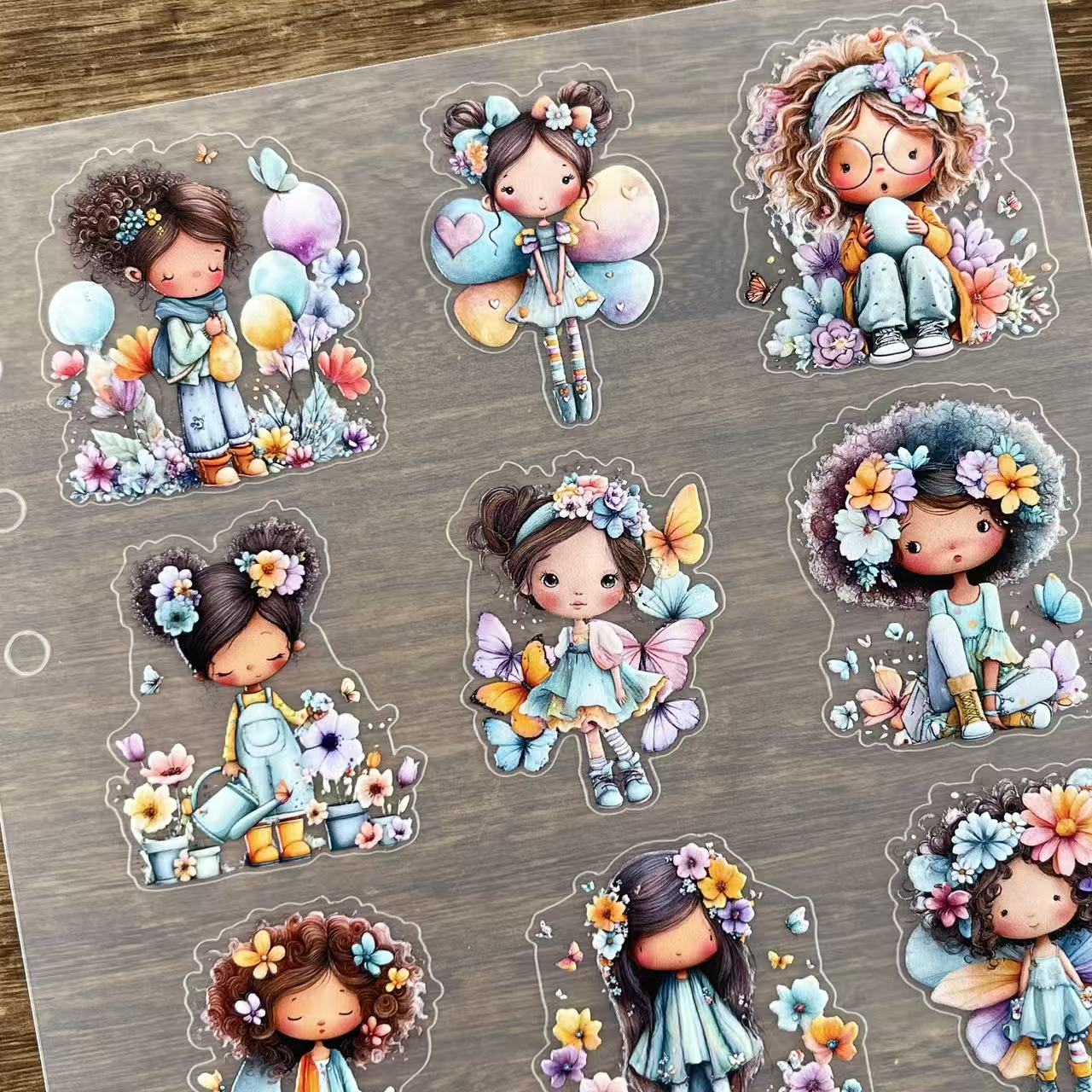 3D Garden elf PET Sticker 1 Pcs