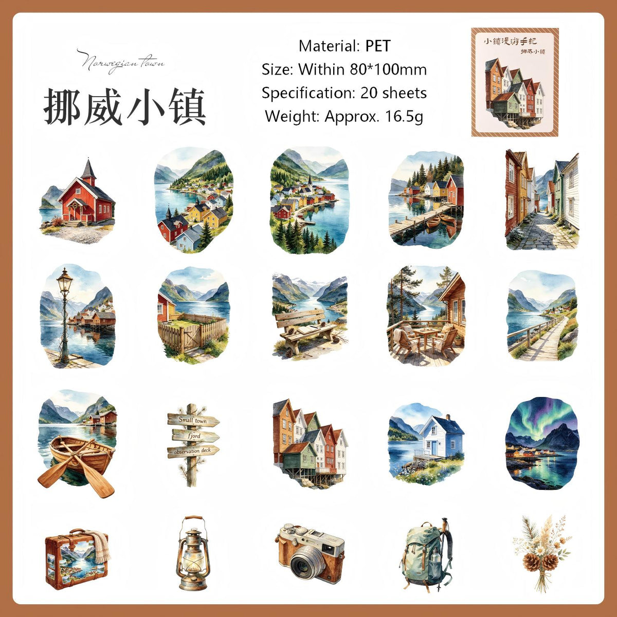 Small Town Travel Notes sticker – view 8