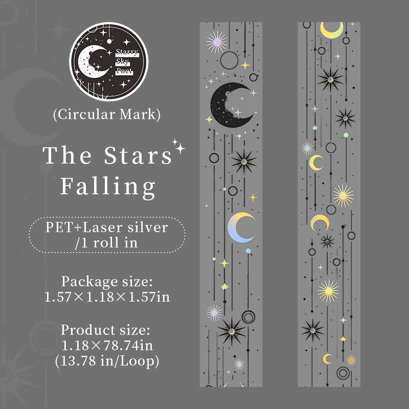 Starry Sky poet PET Tape -3cm*2m