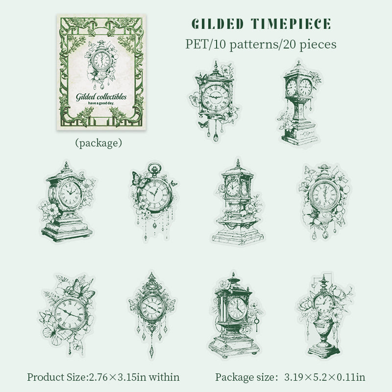 Vintage PET sticker -20Pcs each pack