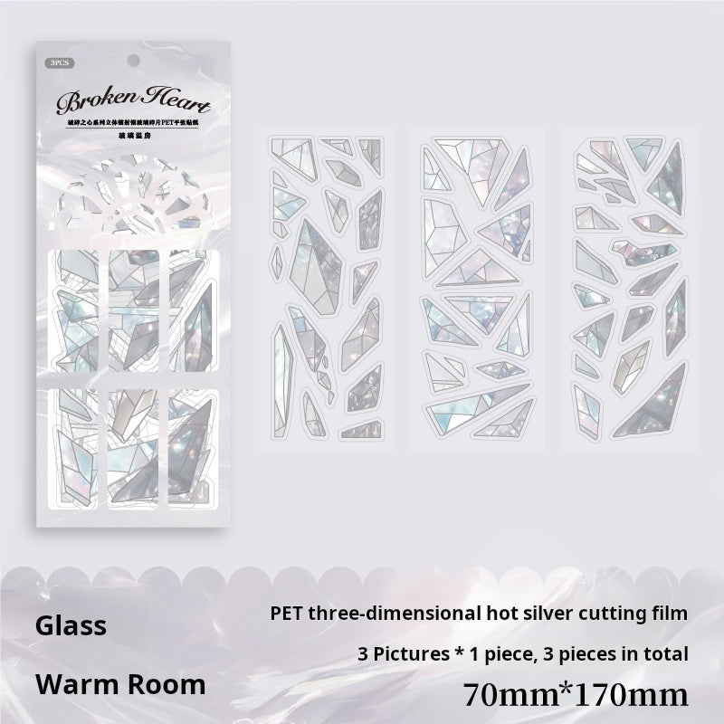 0324 Broken heart Series Sticker -3Pcs each pack