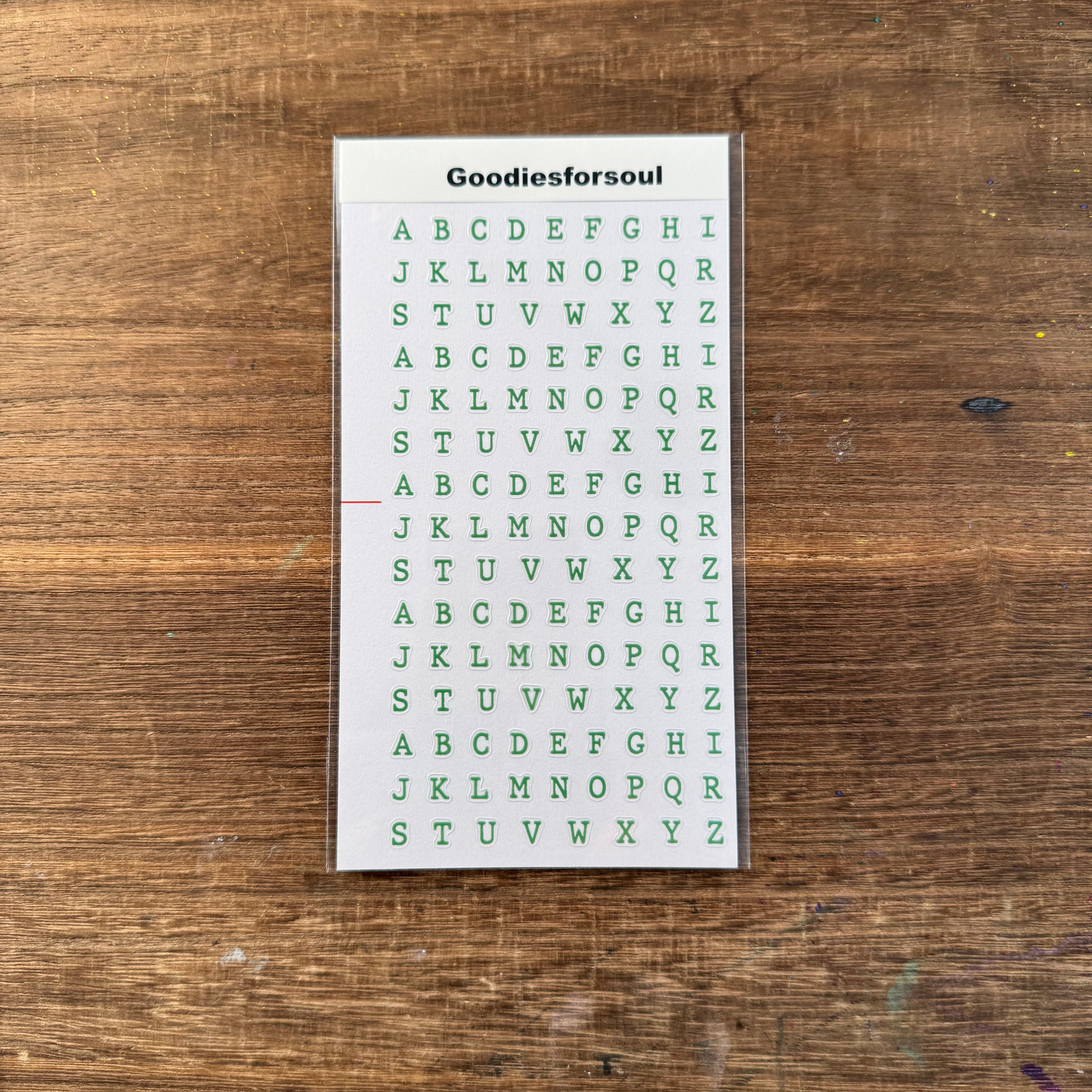 Flat Letter stickers *can be stored in A6 binder
