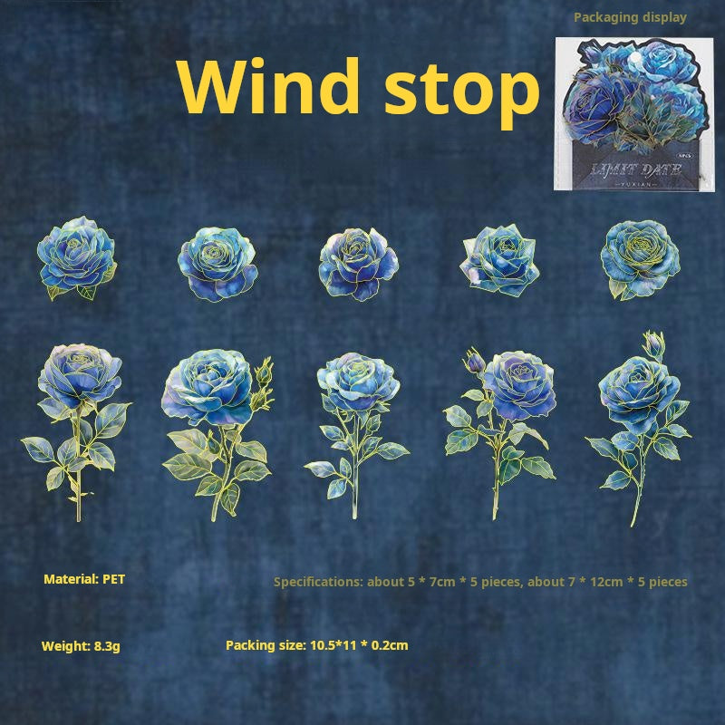 0512 Rose PET sticker -10Pcs each pack