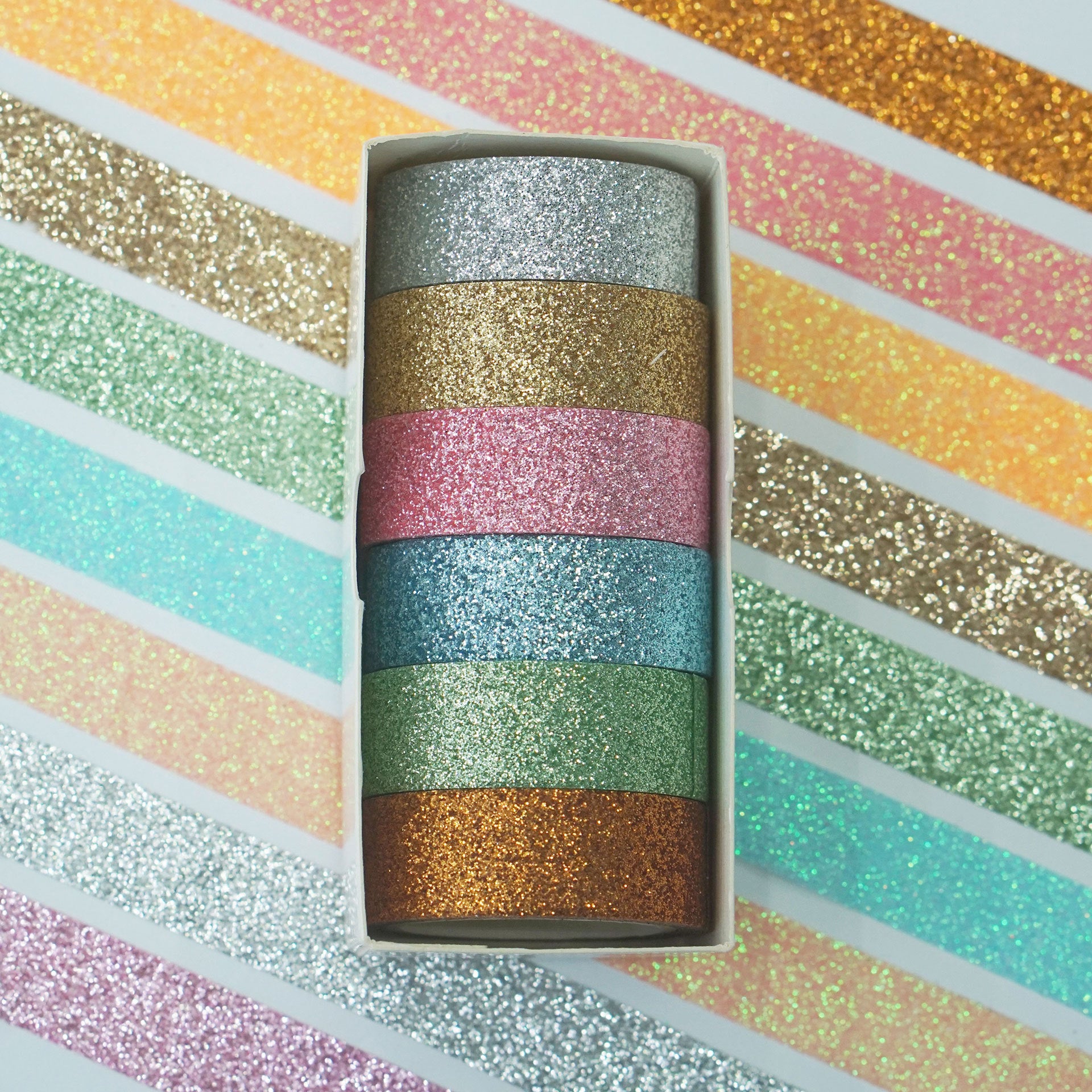 Shiny Washi Tape Set 6 rolls 1.3cm*3m