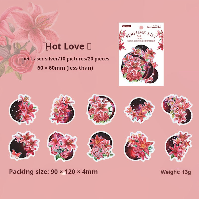 0415 Perfume lily Series Sticker -20Pcs each pack