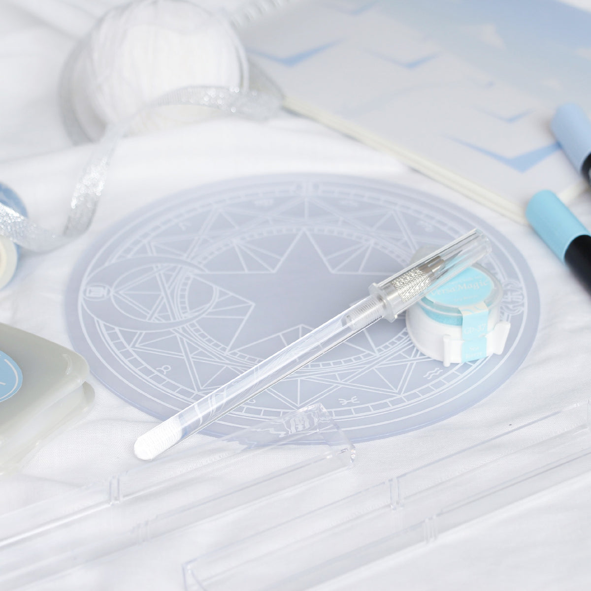 Clear white mat