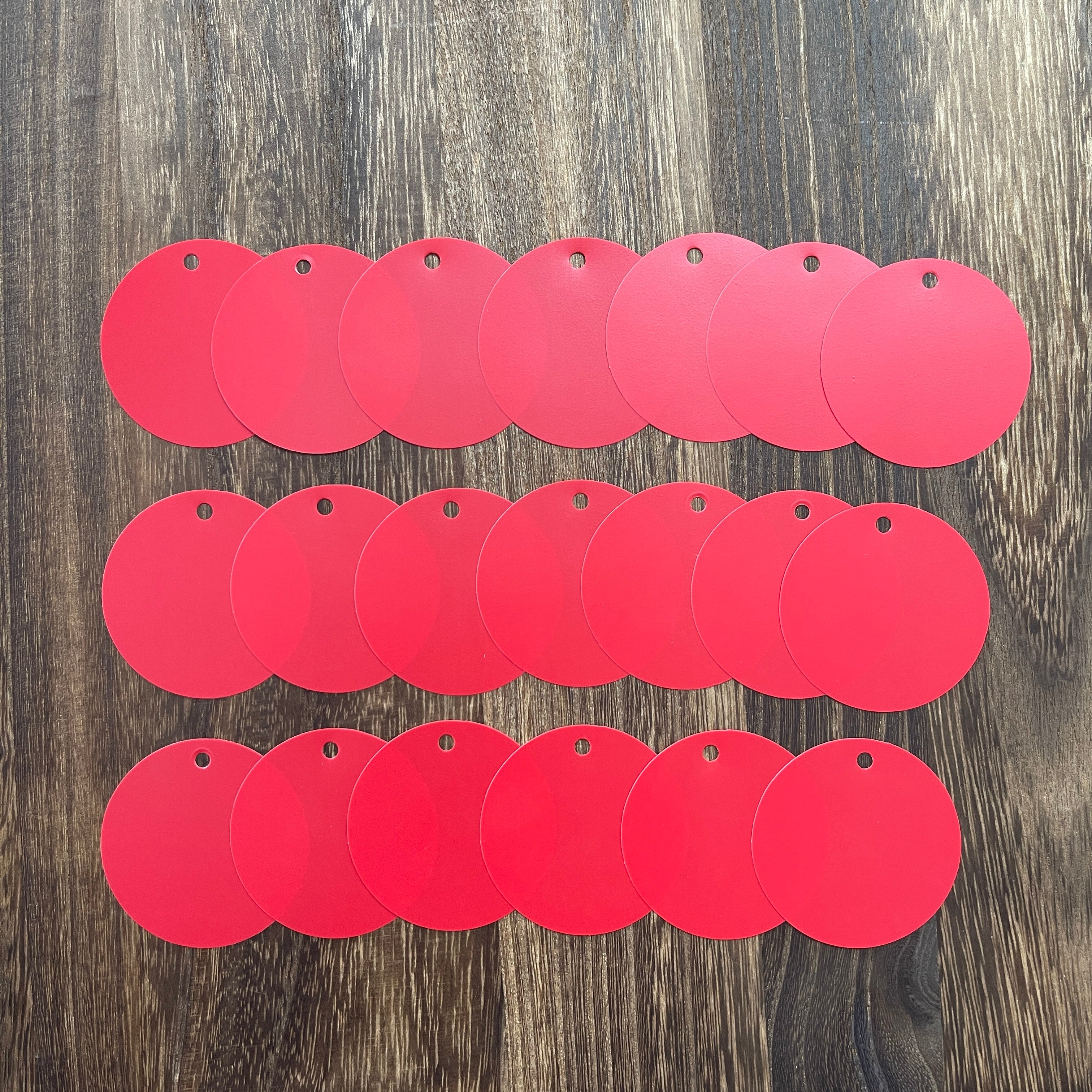 Round plastic tag Width 5 cm 1 pack 20pcs