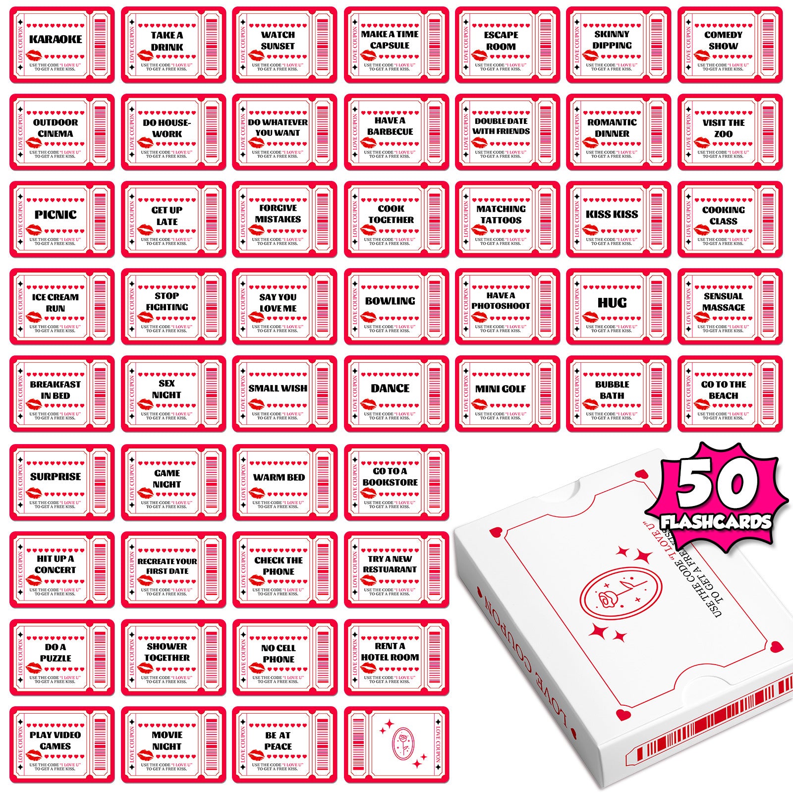 0719 Sweet interactive cards 50 pcs
