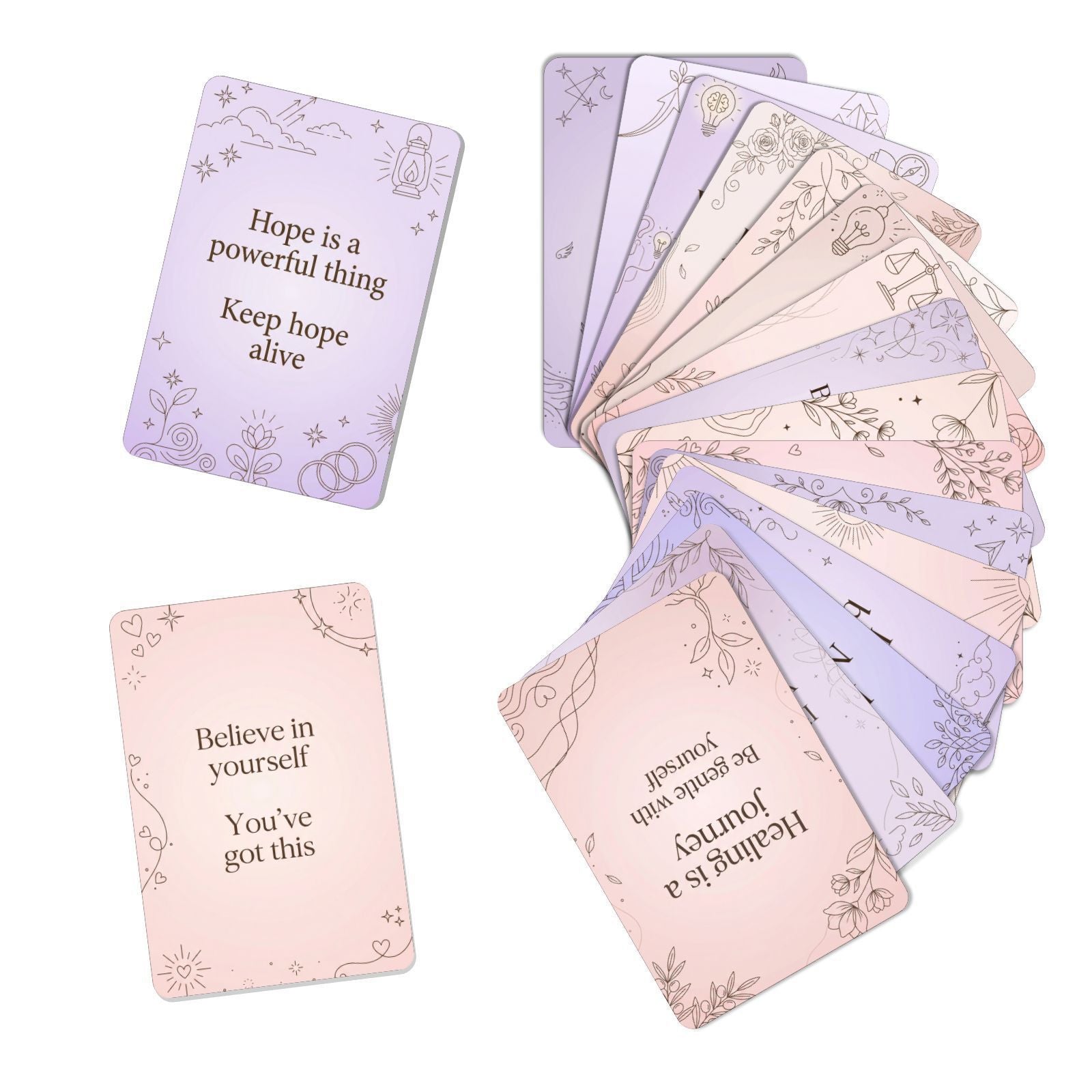 Warm and Healing Quotes Cardstock 18pcs (2.36 × 3.5 inch)