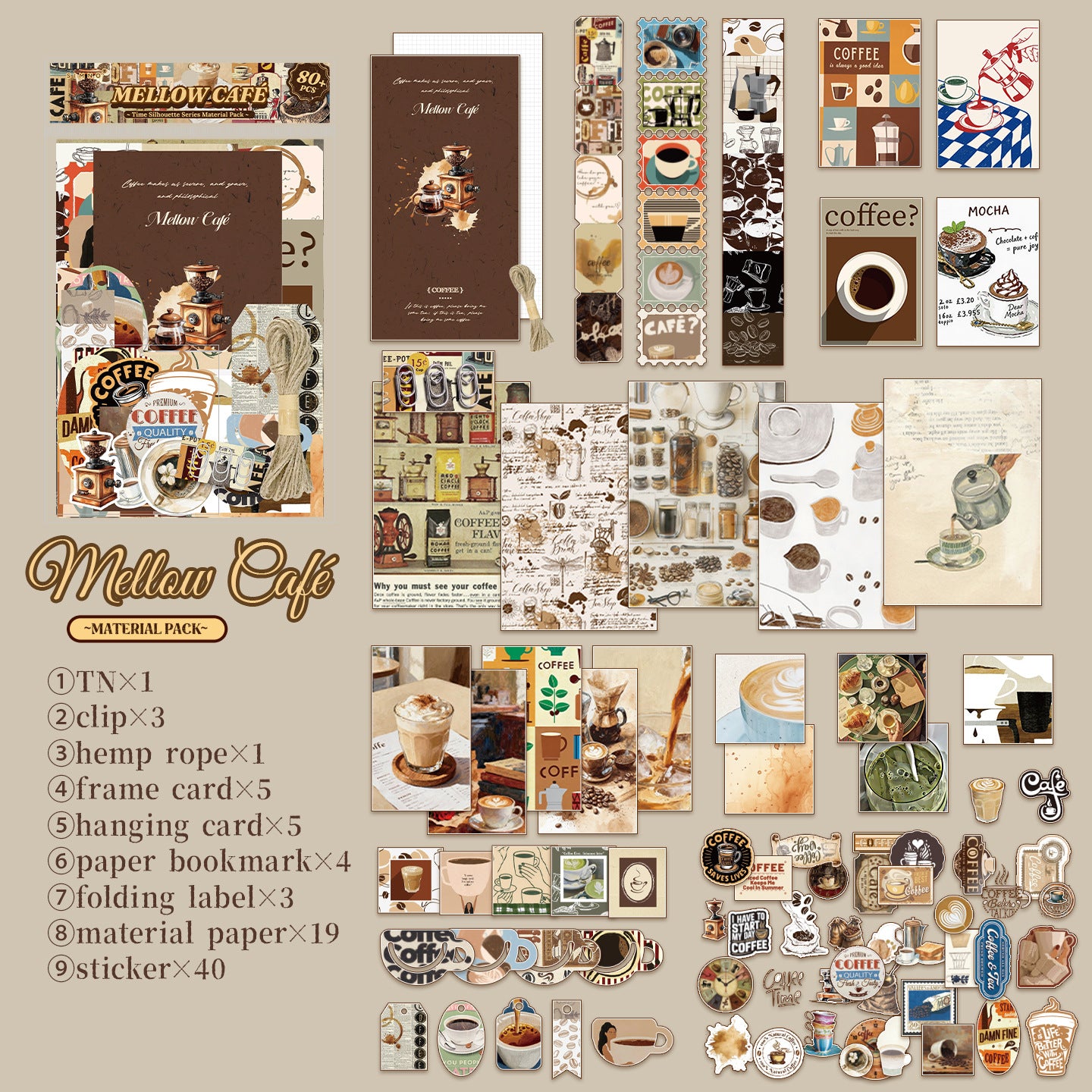 Time Silhouette Vintage Mix Pack -80Pcs each pack