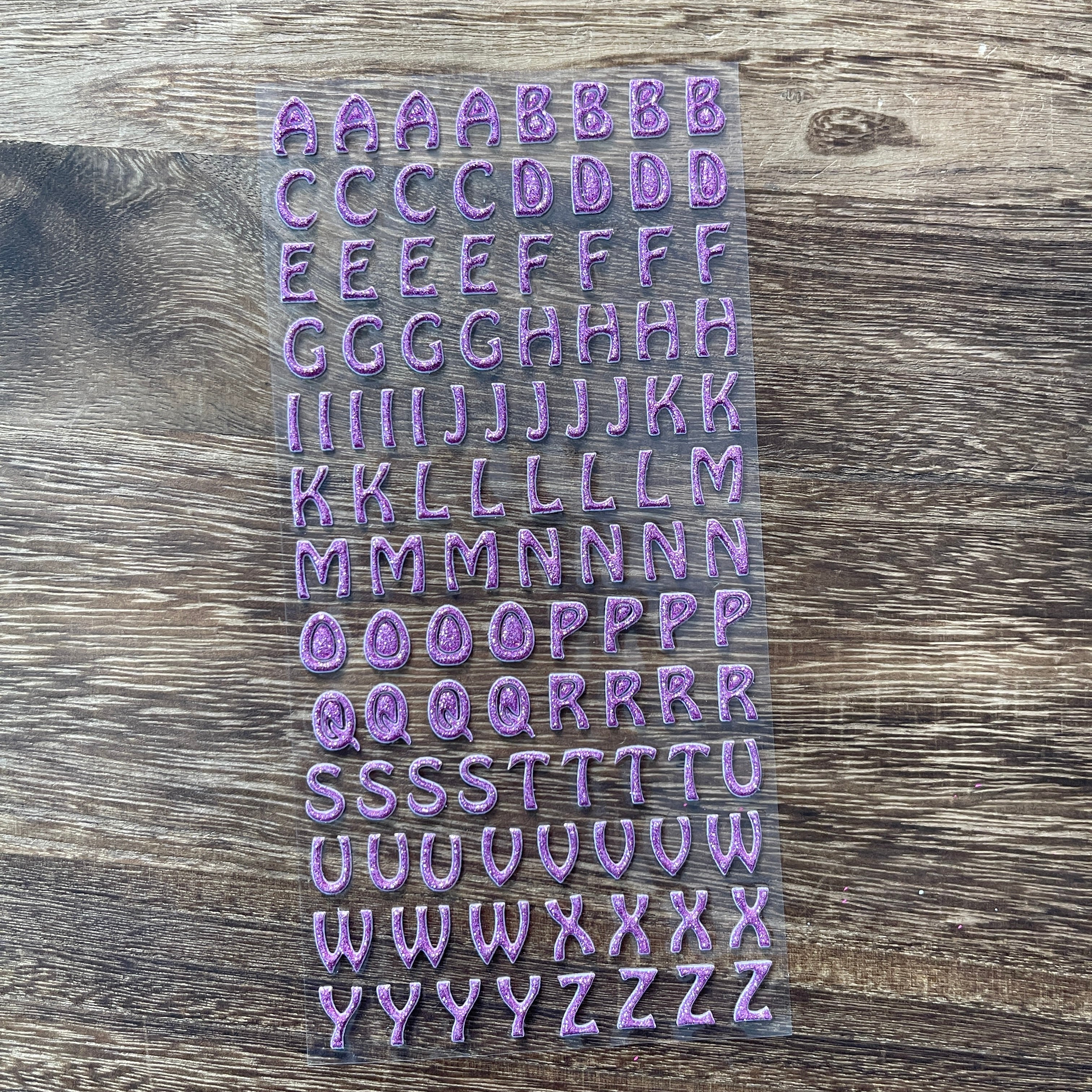 Fine glitter letters sticker -1Pcs each pack