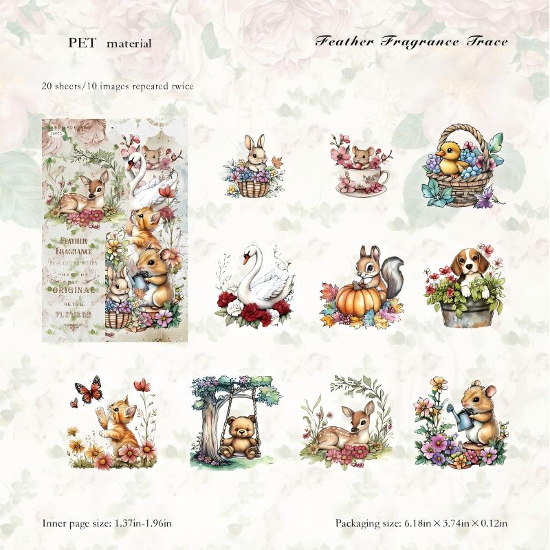 Vintage garden sticker -20Pcs each pack