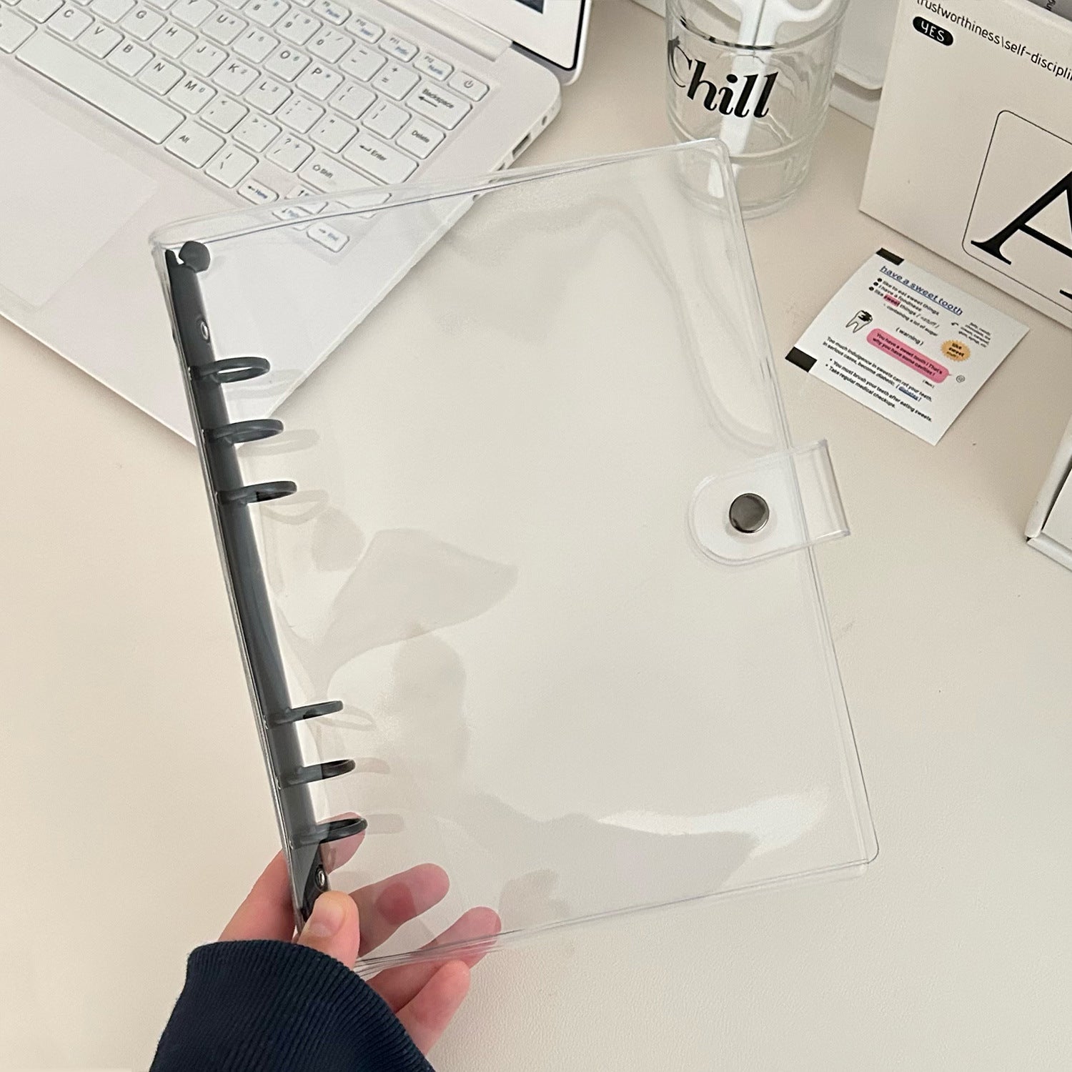 A5 clear binder, Clear PVC Refillable *not contain insert pages