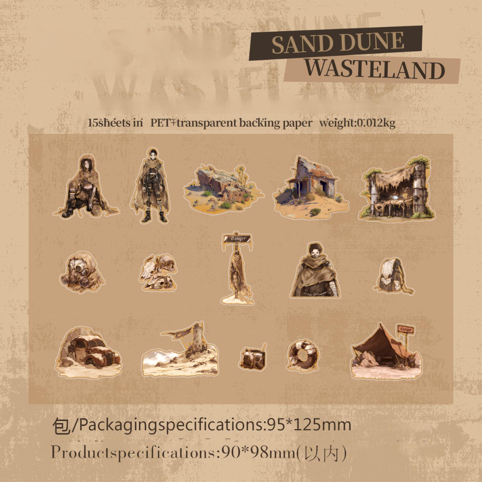 Wasteland Notes PET sticker -15Pcs each pack