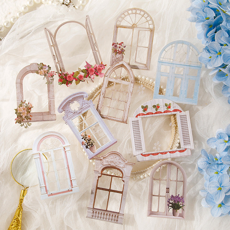 0524 The window diecut cardstock paper -10Pcs each pack