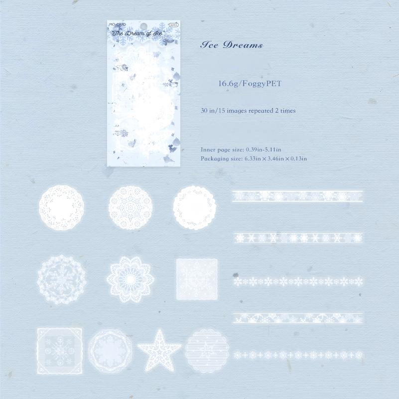 Lace PET Sticker -30Pcs each pack
