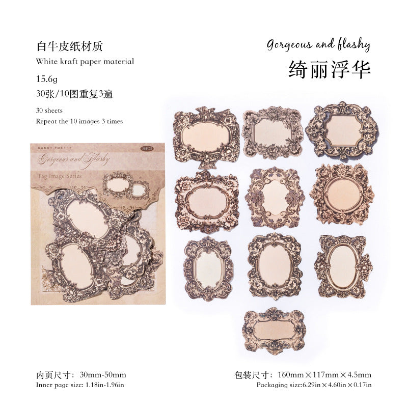0510 Label Solid sticker -30Pcs each pack