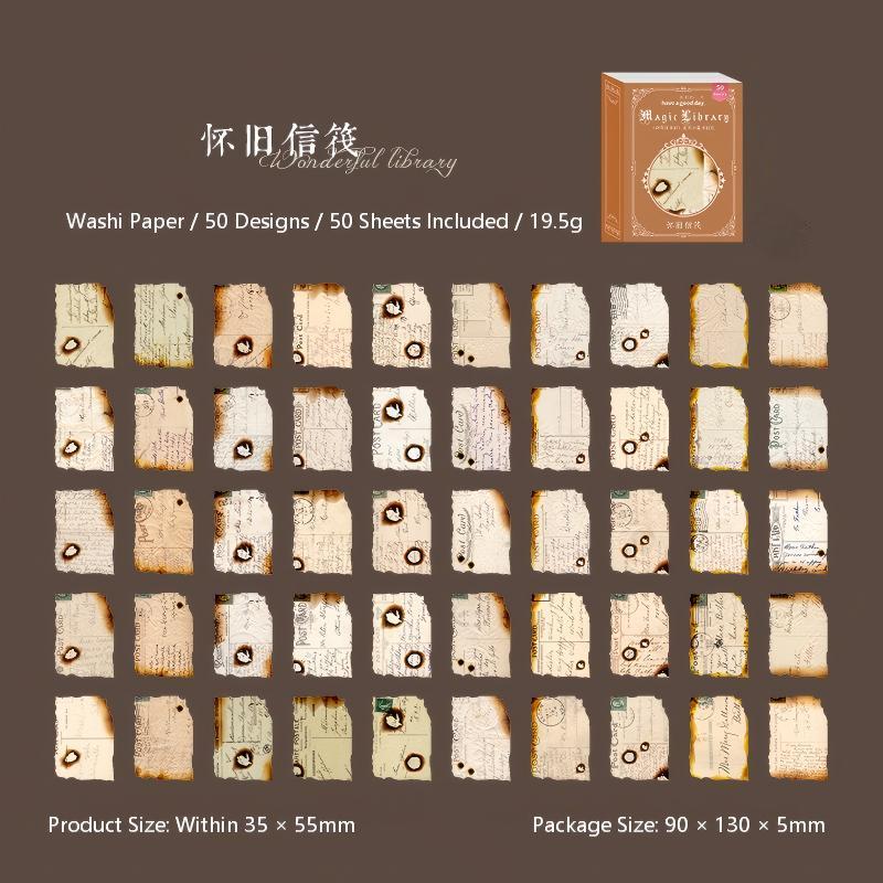 Magic Library Washi Stickers -50Pcs each pack