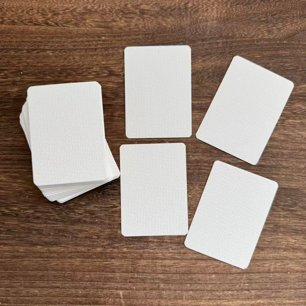 White watercolor ATC cards