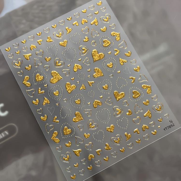 M306- Irregular Heart Mini Embossed sticker 1 Pcs