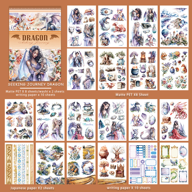 Journey to Find the Dragon sticker book design 2