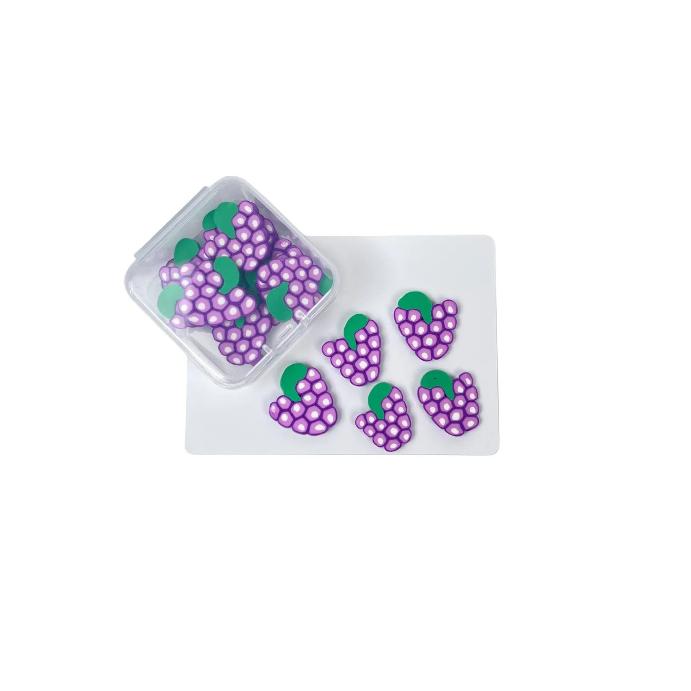 Soft clay fruit slices about 2cm