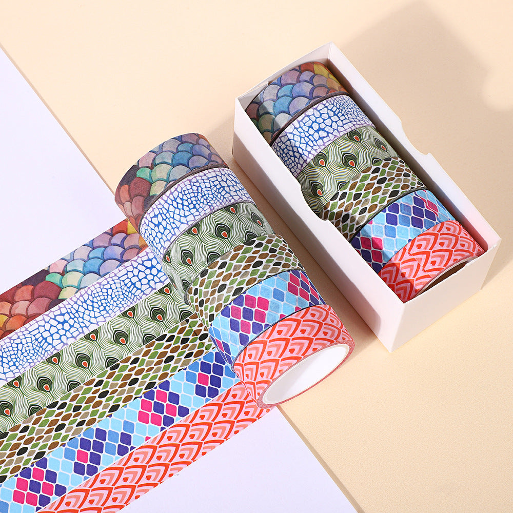 Animal print Washi Tape Set 6 rolls 1.5cm*5m