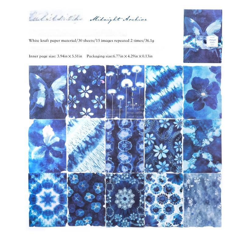 Vintage tie dye paper -30Pcs each pack