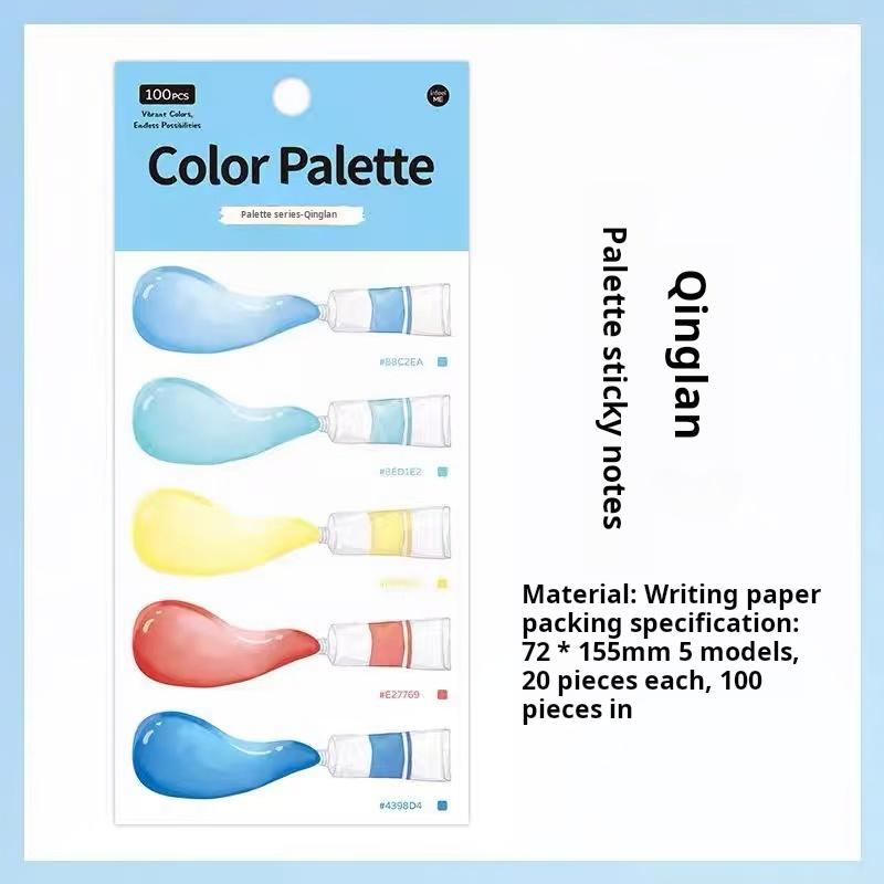 0824 Color Palette Sticky Notes paper -100Pcs each pack