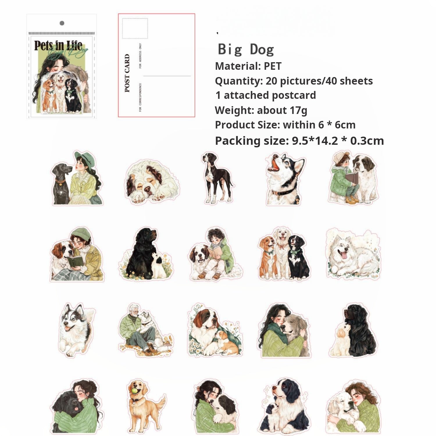 0526 Pet Life PET Sticker -40Pcs each pack