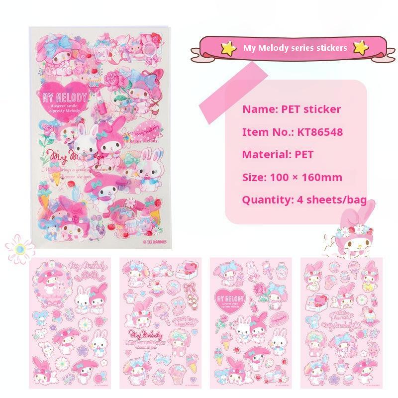 Sanrio PET sticker -4Pcs each pack