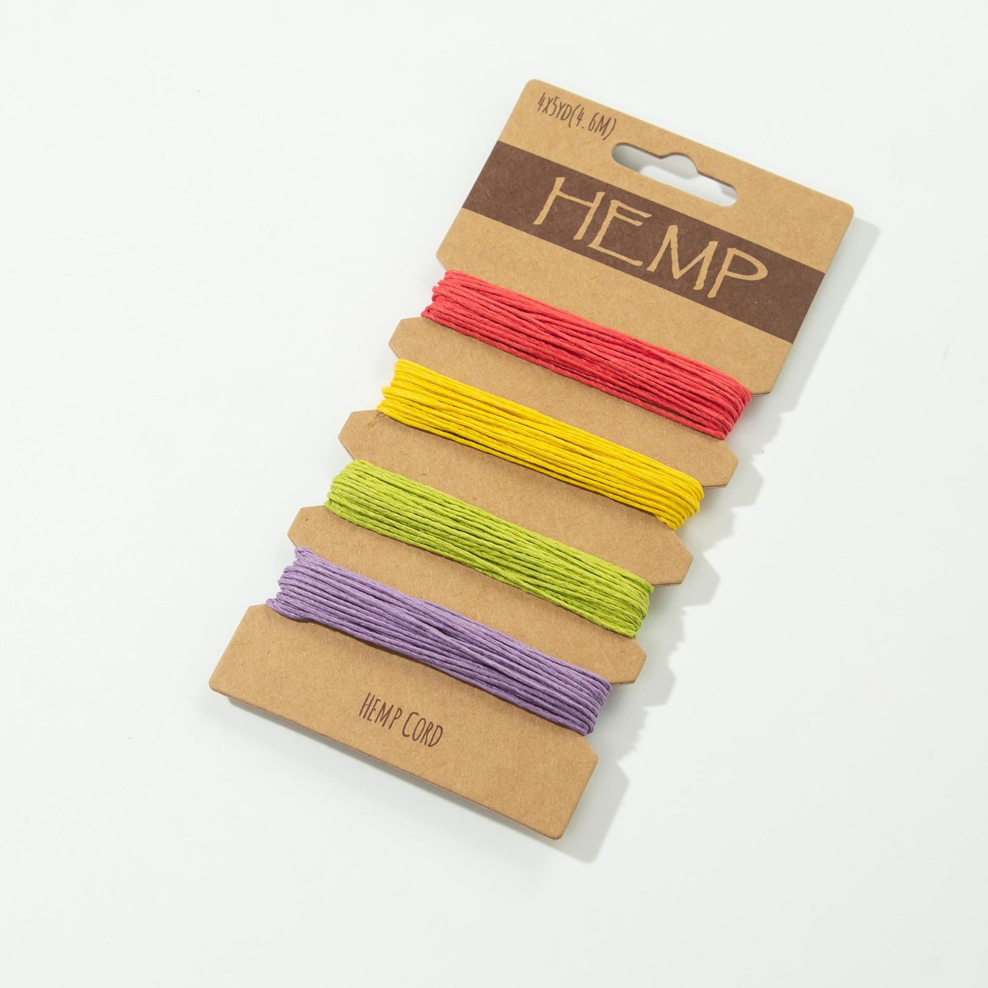 Colored waxed hemp rope